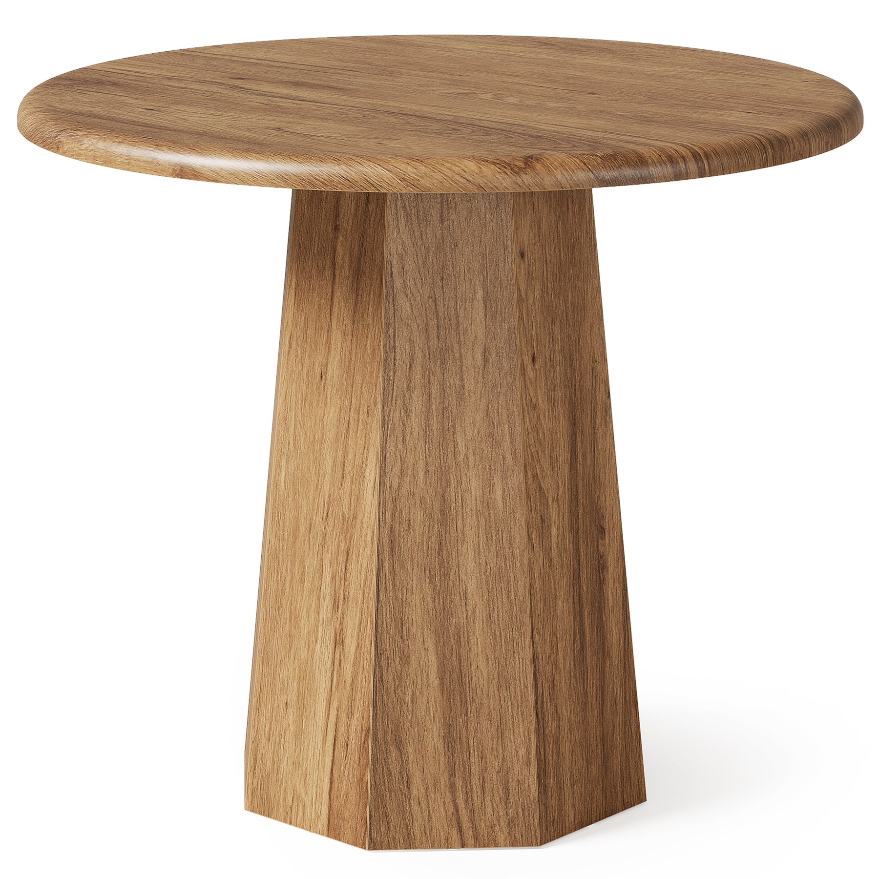 Tribesigns Mesa de comedor redonda de 80 cm para 2-4 personas, Mesa de cocina pequeña con estructura resistente