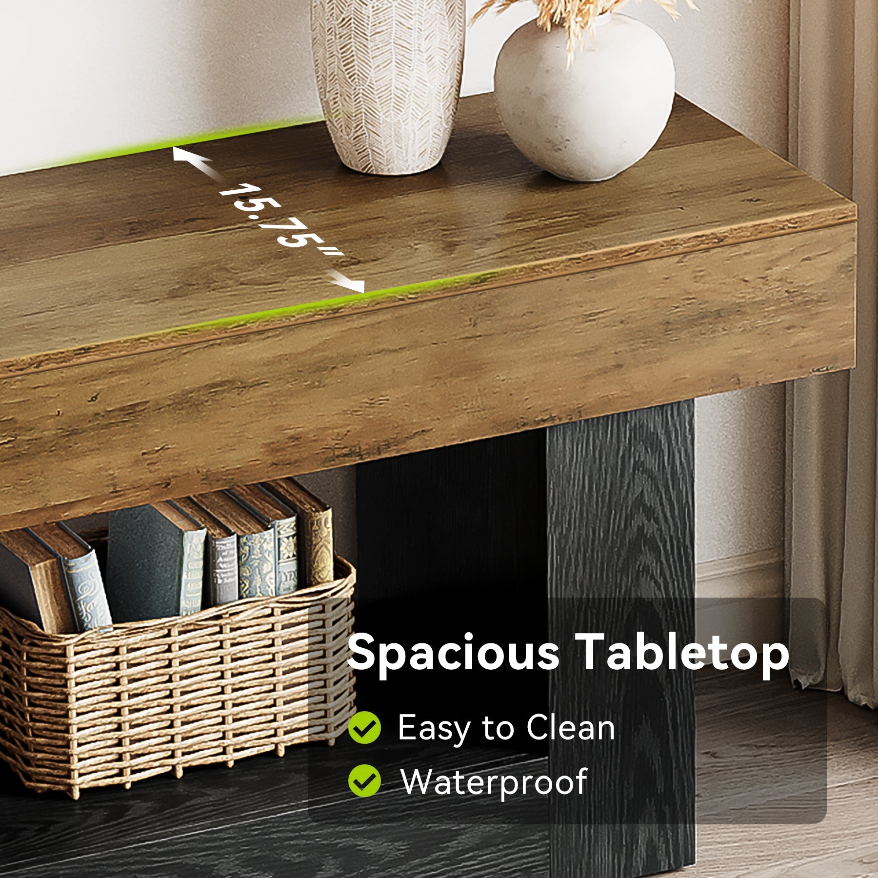 Tribesigns Mueble bajo para TV de 160 cm, Mueble para TV de hasta 70 pulgadas soporte para TV