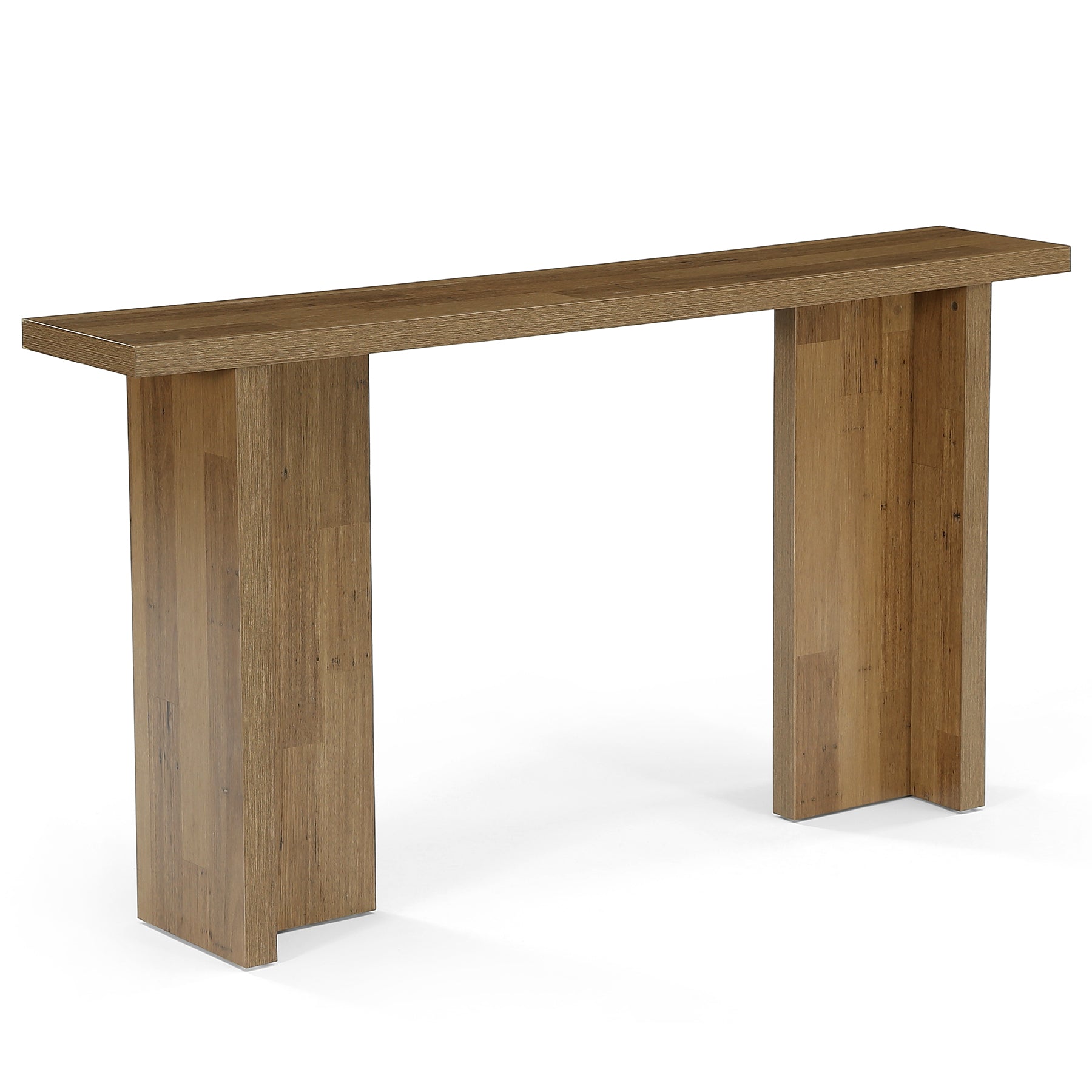 Tribesigns Mesa consola de 160 cm, Mesa auxiliar estrecha para sofá con acabado de madera moderno