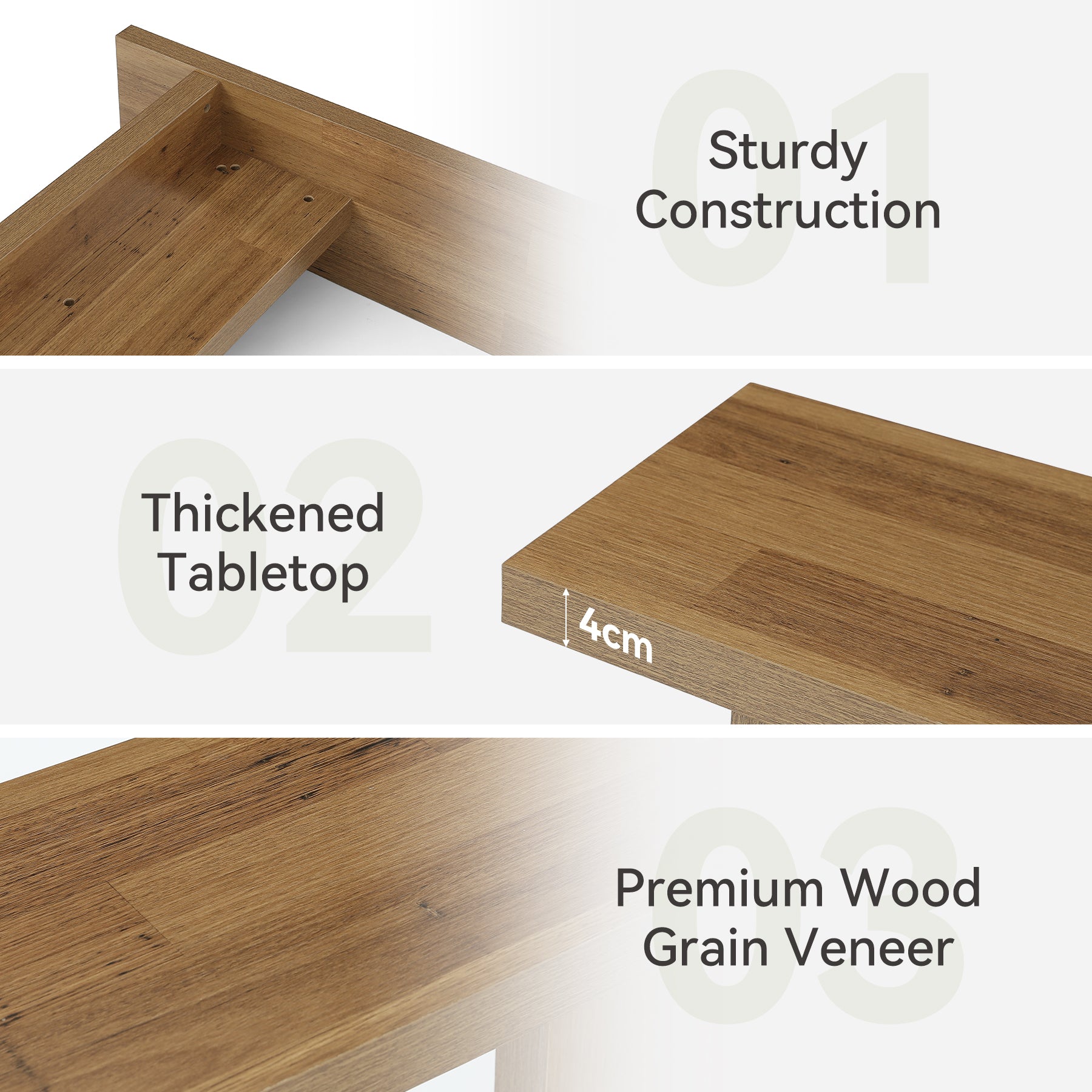 Tribesigns Mesa consola de 160 cm, Mesa auxiliar estrecha para sofá con acabado de madera moderno