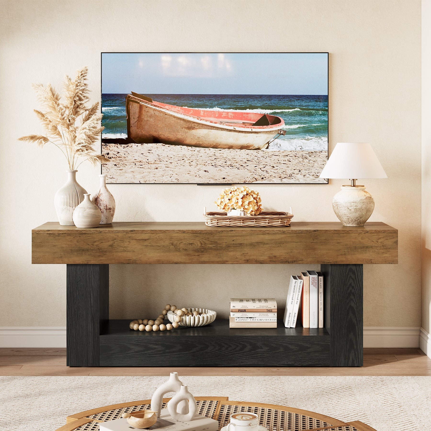 Tribesigns Mueble bajo para TV de 160 cm, Mueble para TV de hasta 70 pulgadas soporte para TV