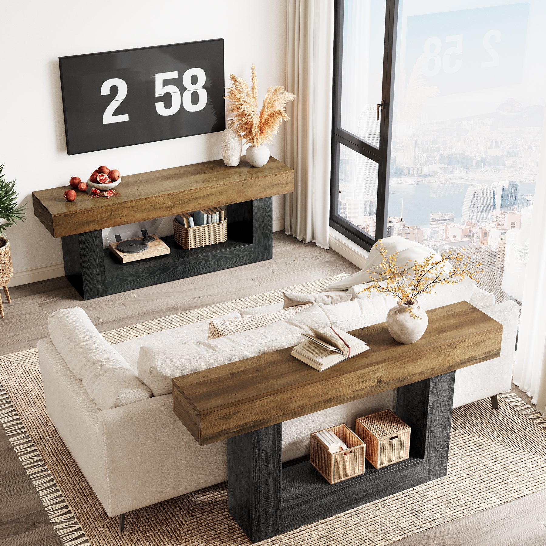 Tribesigns Mueble bajo para TV de 160 cm, Mueble para TV de hasta 70 pulgadas soporte para TV