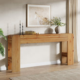 Tribesigns Mesa Consola de Madera Maciza de 160 cm, Mesa Larga para Sofá de Estilo Campestre (Madera de Abeto) 3