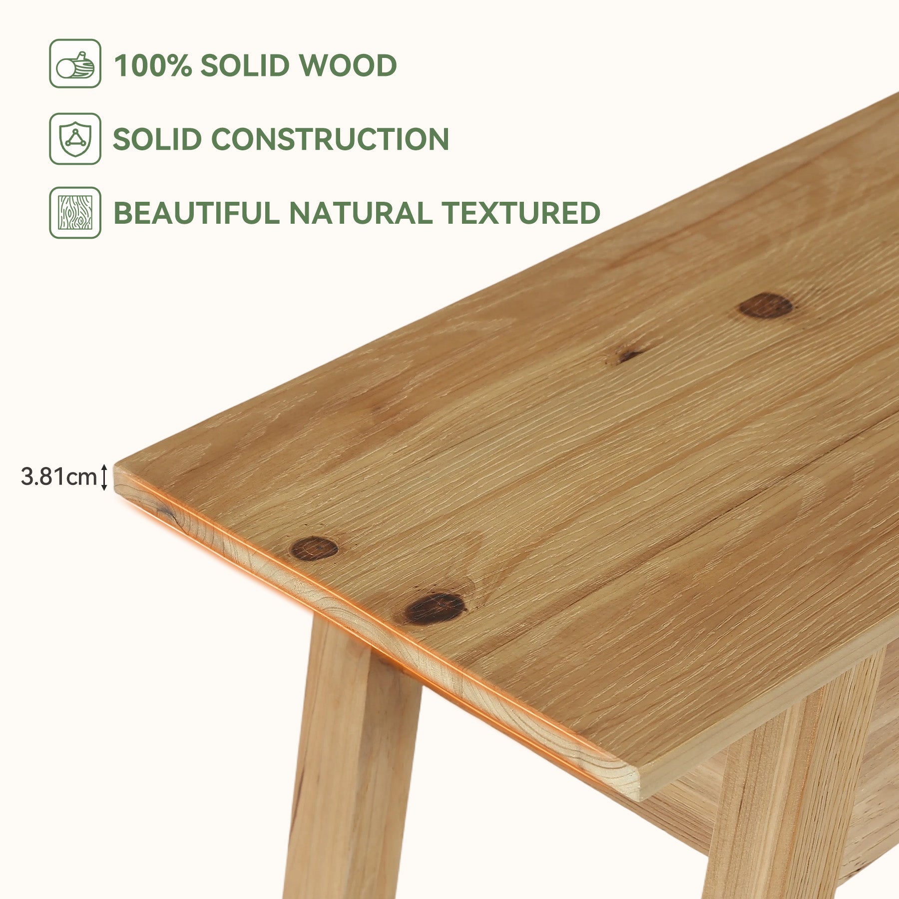 Tribesigns Mesa consola de madera maciza 110 cm con 2 cajones, Mesa estrecha para pasillo con estante