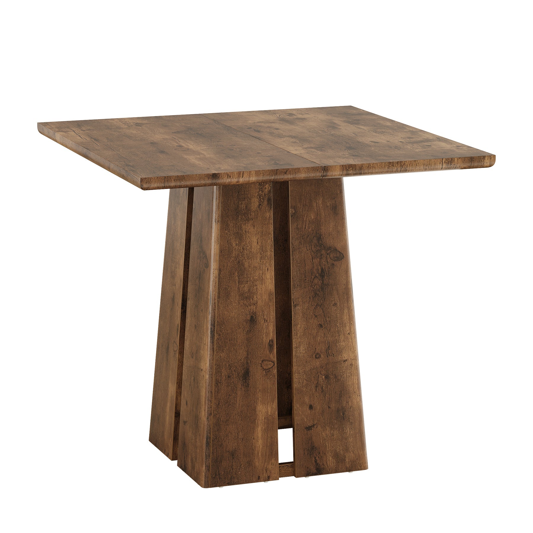 Tribesigns Mesa de comedor, Mesa de cocina industrial Mesa cuadrada de 80 cm para 4 personas