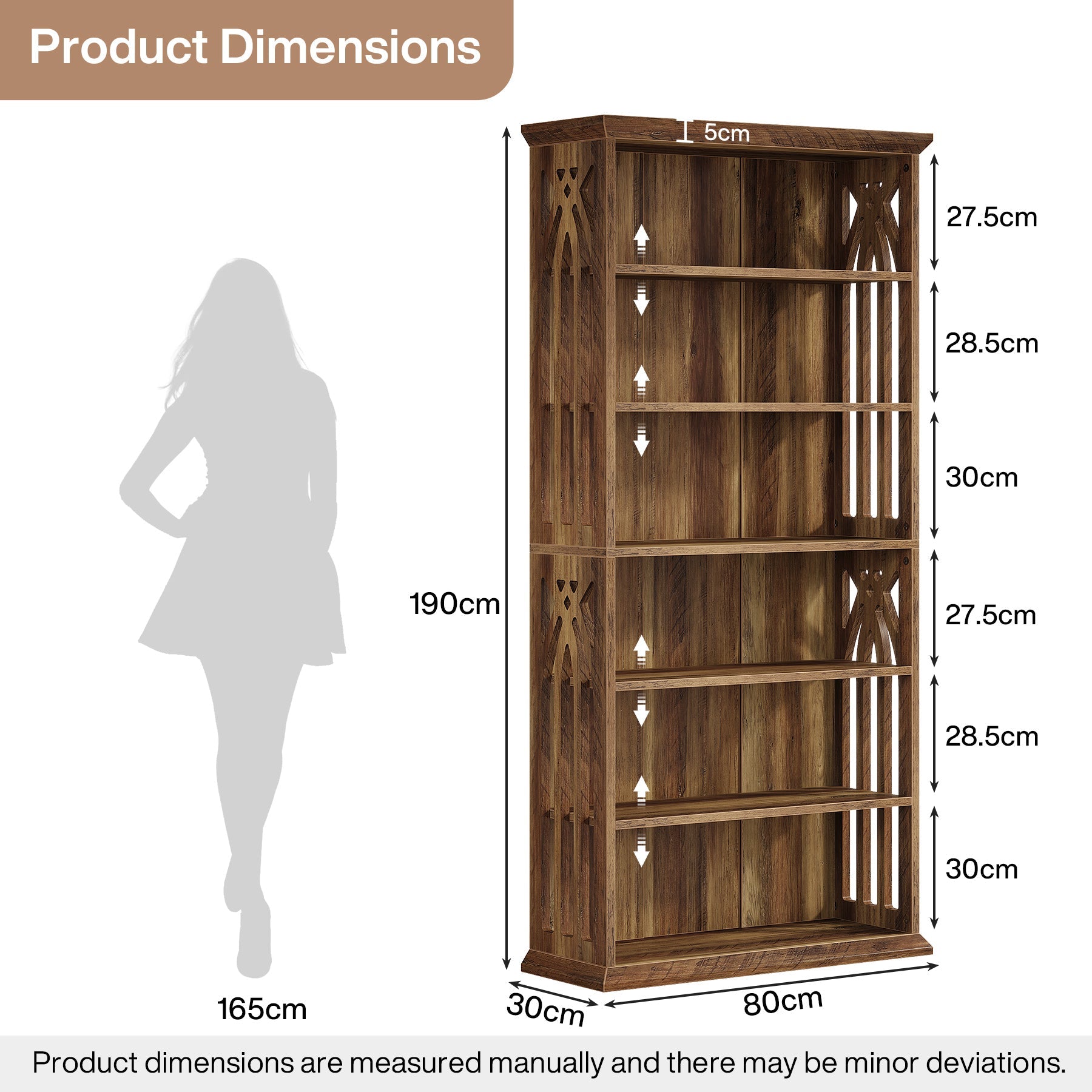 Tribesigns Estantería de 6 niveles, 190 cm de alto Gran estantería independiente