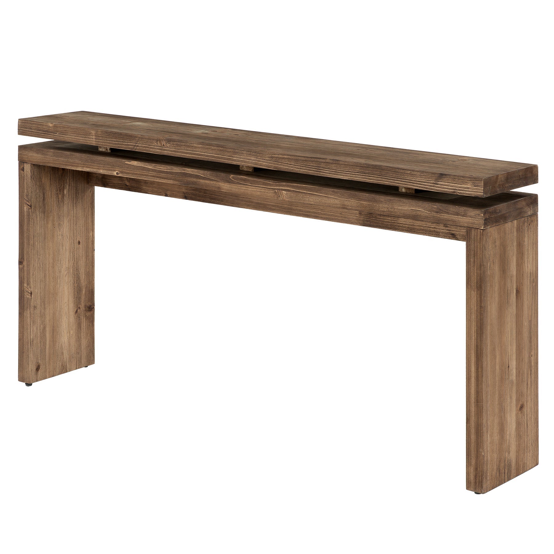 Tribesigns Mesa consola de madera maciza de 160 cm, Mesa de recibidor estrecha de estilo rústico