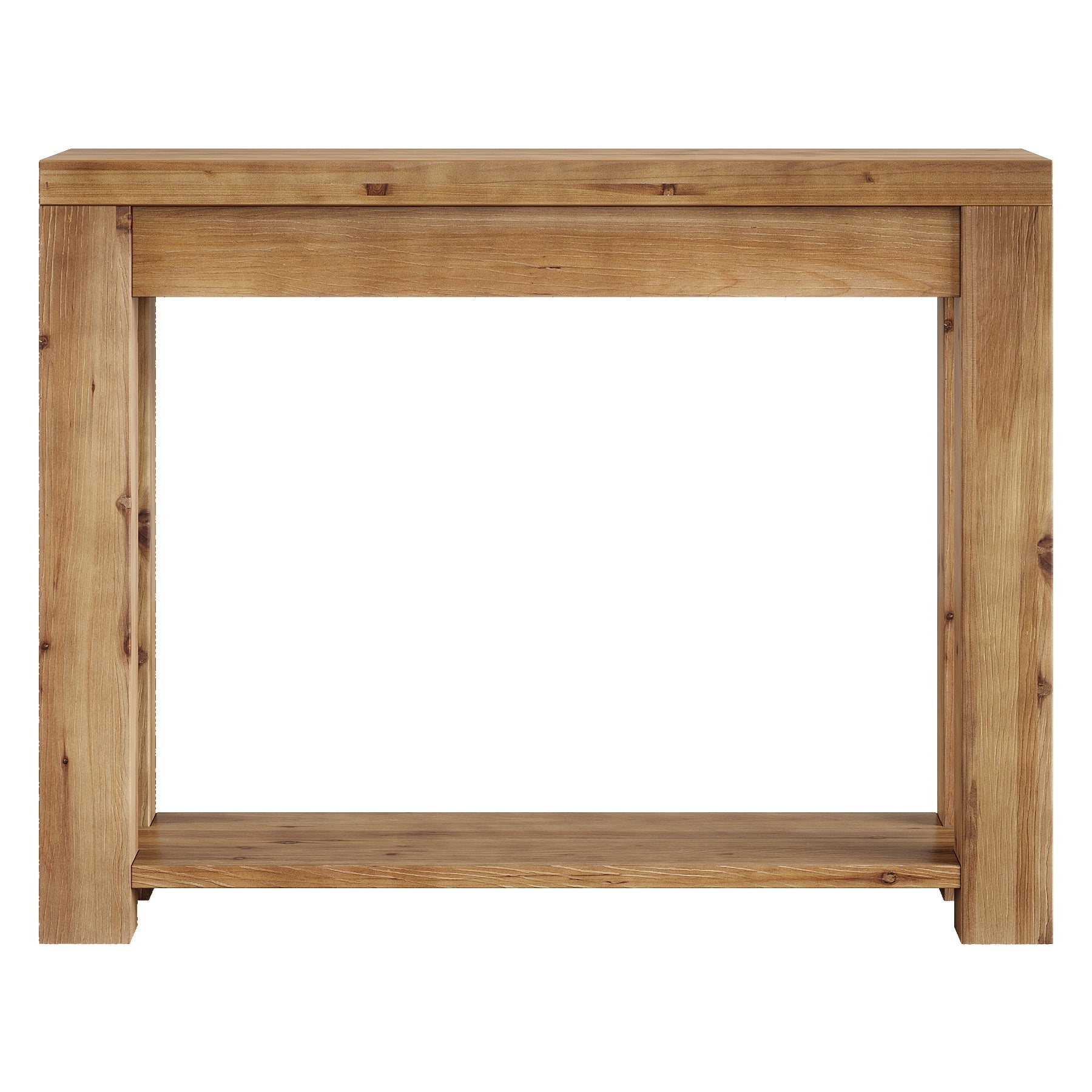 Tribesigns Consola de estilo rústico de madera maciza de 110 cm, Mesa auxiliar estrecha para salón y recibidor