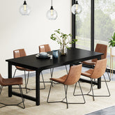 Tribesigns Mesa de Comedor de 160 x 80 cm, Mesa de Cocina Industrial para 6-8 Personas 3