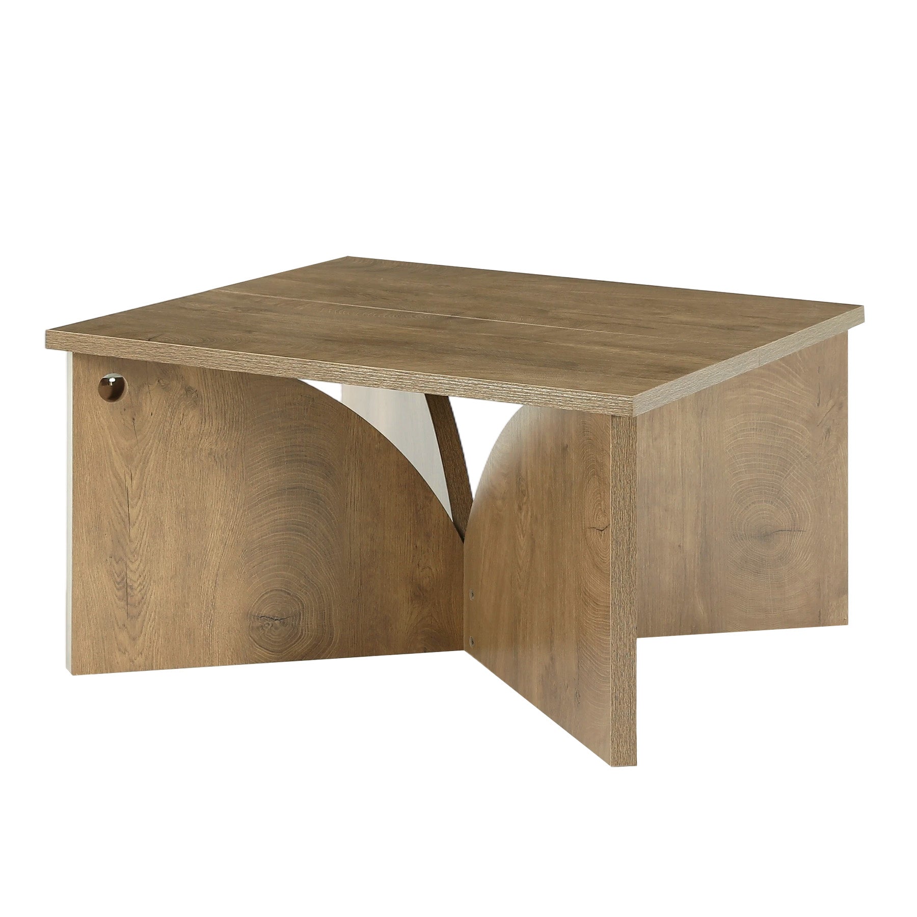 Tribesigns Mesa de centro cuadrada pequeña (80 cm), Mesa auxiliar estilo granja con base robusta