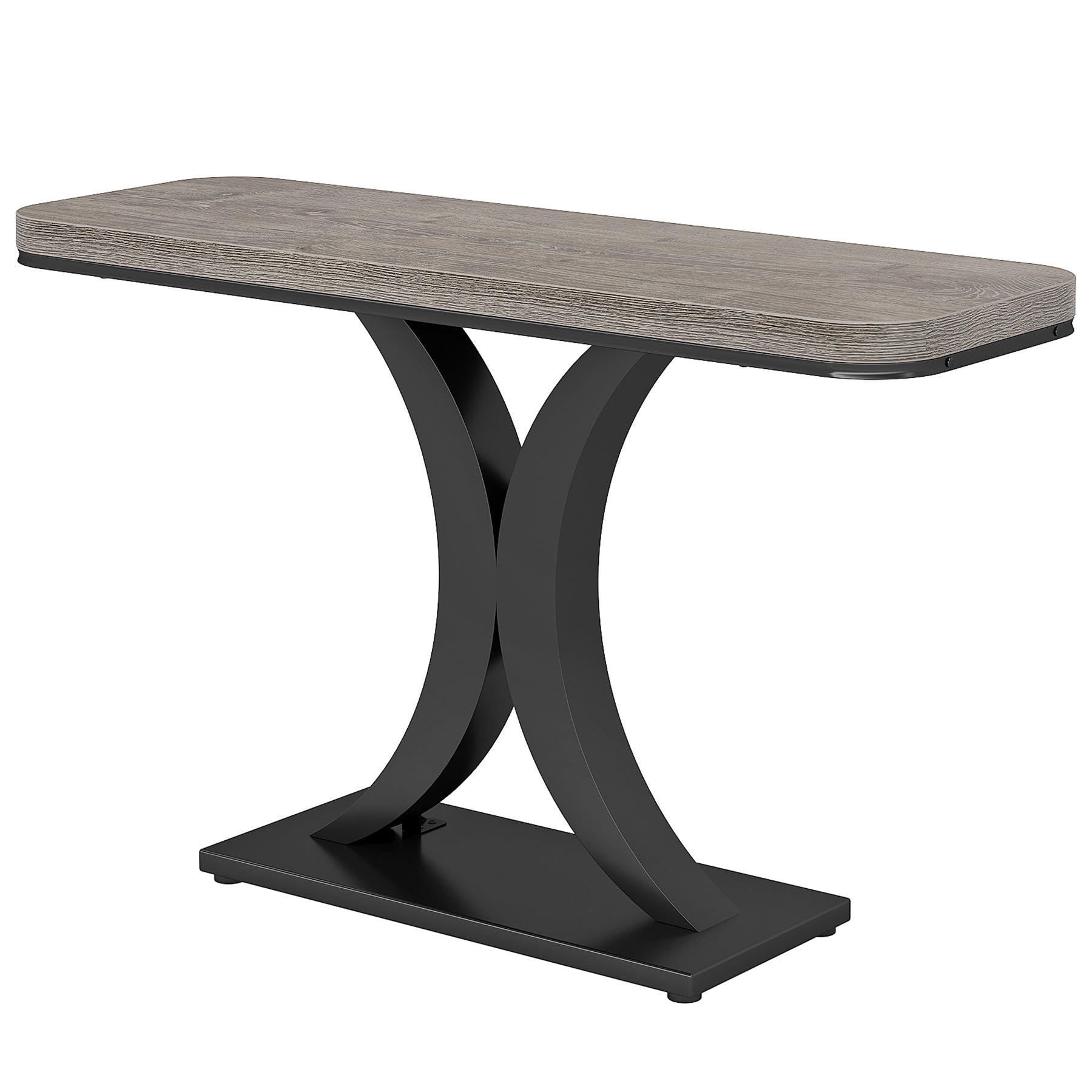 Tribesigns Mesa consola de 40", mesa de vestíbulo de entrada estrecha con base geométrica