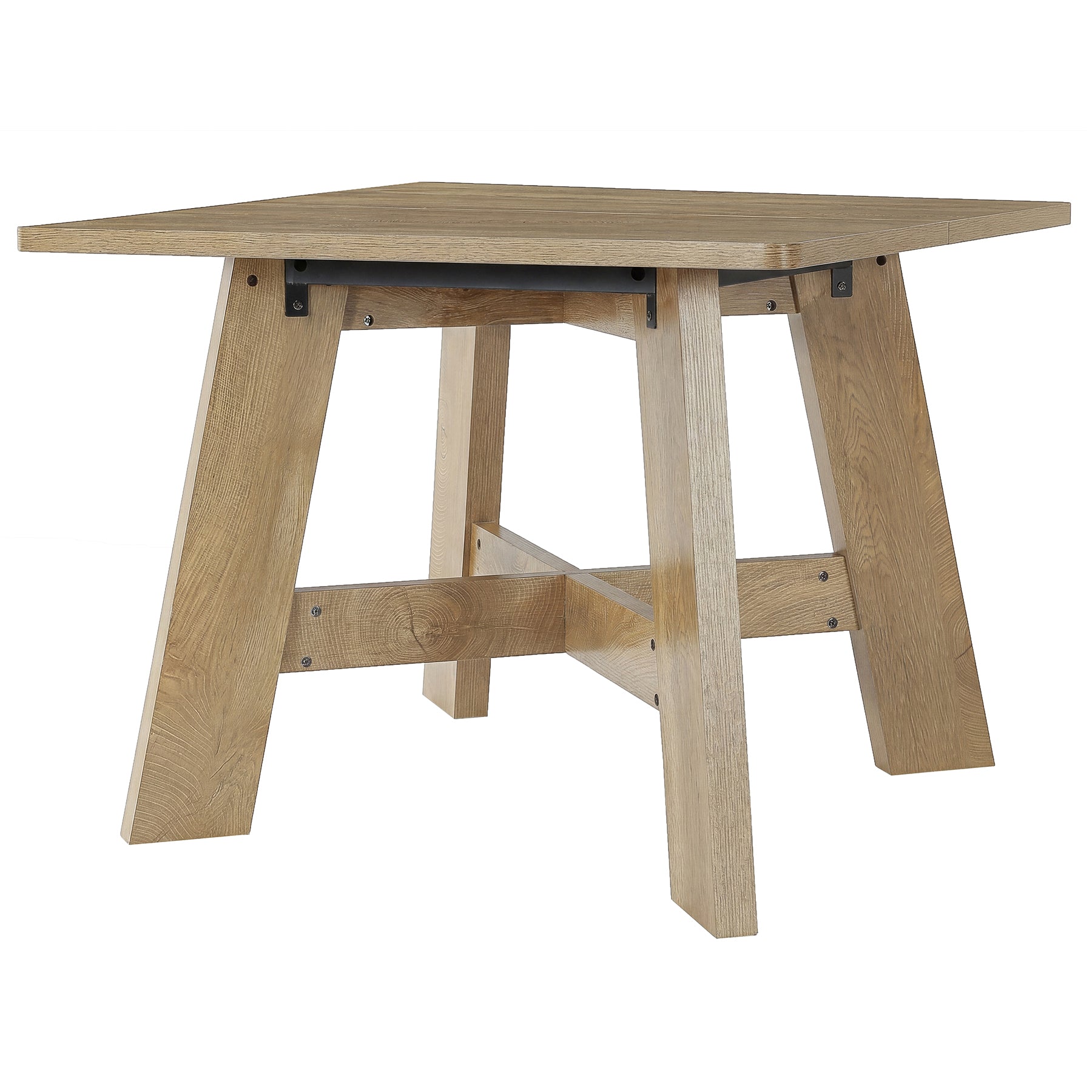 Mesa de comedor cuadrada de 100 x 100 cm para 4-6 personas, Mesa de cocina compacta con base central