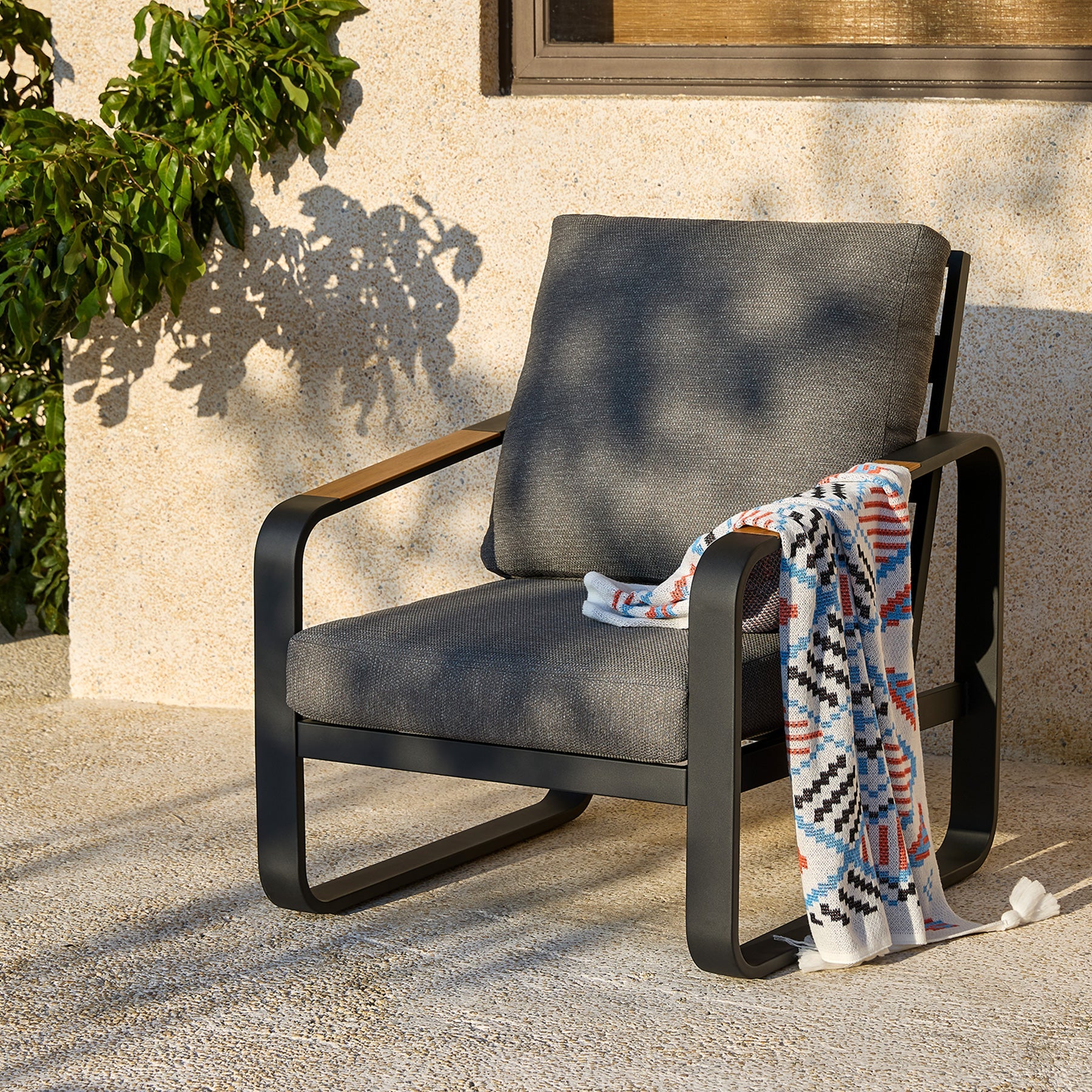 Tribesigns Silla de jardín Lounge con cojines, Silla de patio de aluminio para balcón o jardín