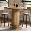 Tribesigns Mesa alta de 100 cm de alto, Mesa alta redonda Mesa de 80 x 80 cm para cocina