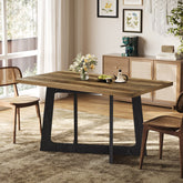 Tribesigns Mesa de comedor de 120 x 79 cm para 2-4 personas con base robusta 3