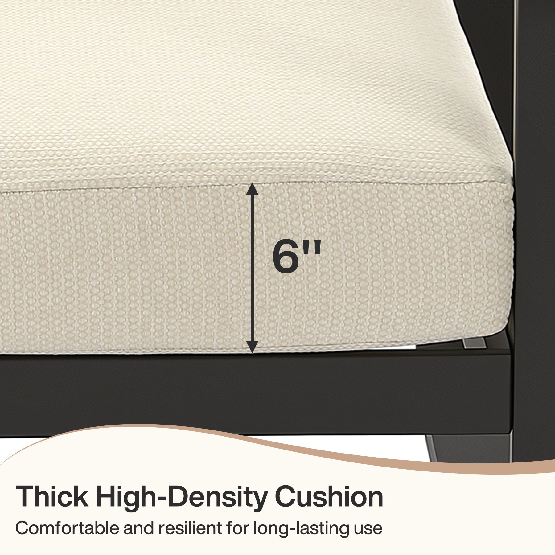 Tribesigns Silla de jardín Lounge con cojines, Silla de patio de aluminio para balcón o jardín