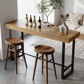 Tribesigns Mesa de bar de 180 cm, Mesa alta con estructura metálica y reposapiés 3