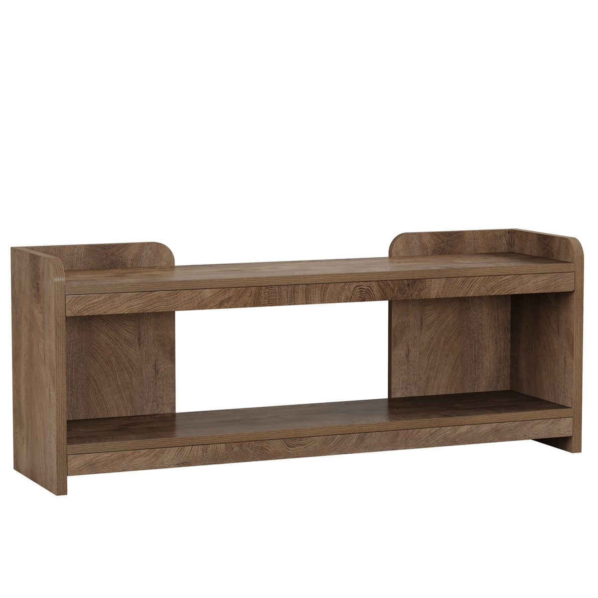 Tribesigns Mueble de TV de 160 cm para televisores de hasta 70 pulgadas, Mueble de TV de 2 niveles con espacio de almacenamiento abierto