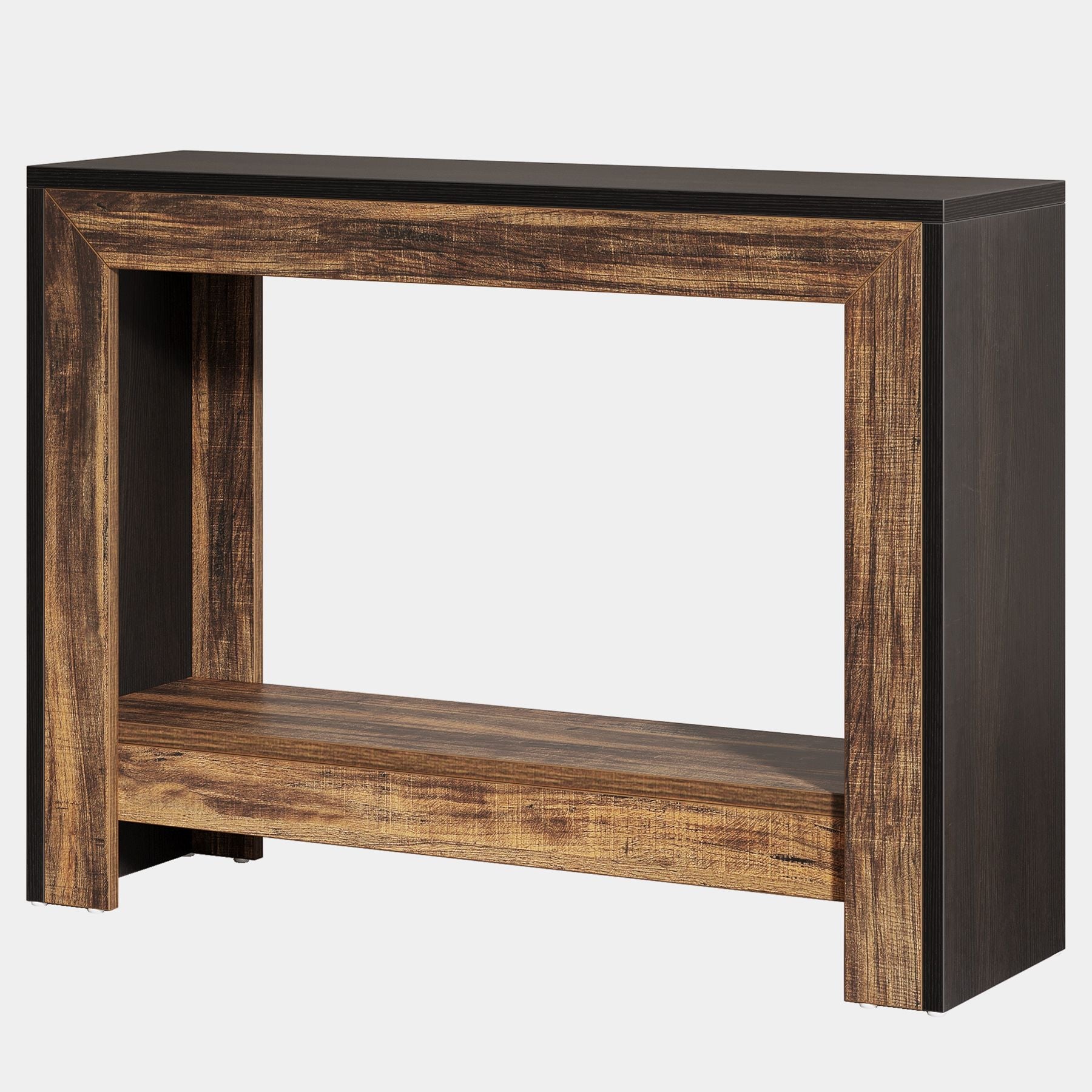 Tribesigns Consola rectangular de madera, Mesa de entrada geométrica sencilla para pasillo