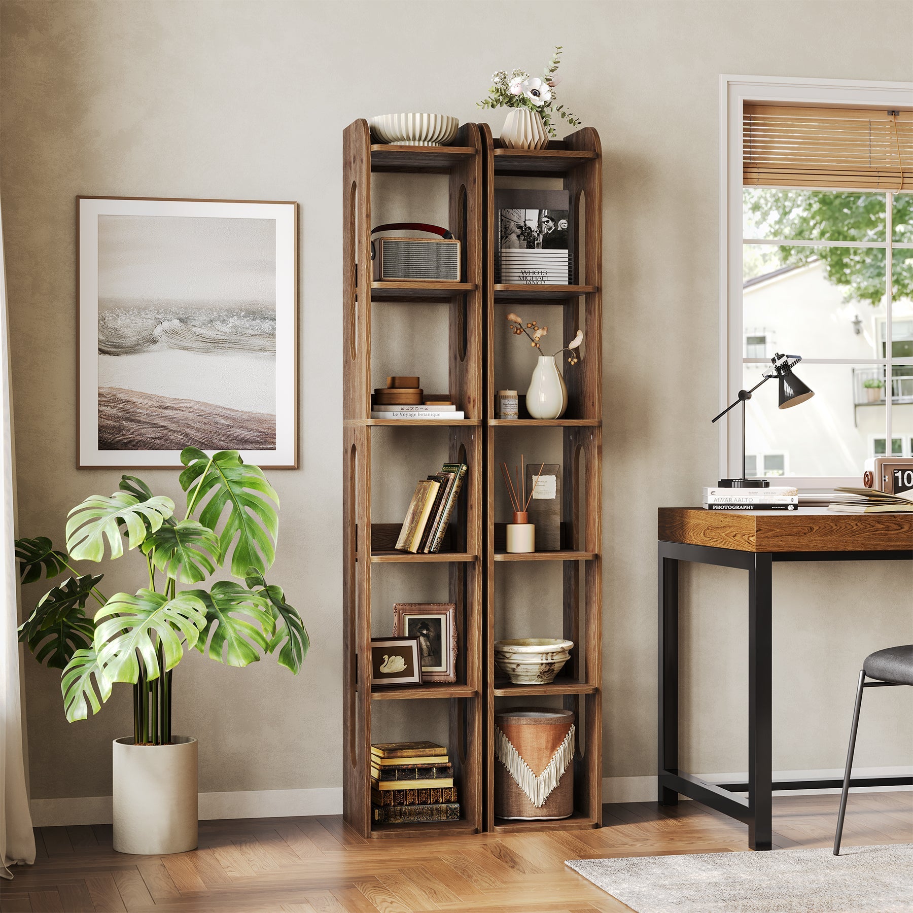 Tribesigns Zapatero independiente de 6 niveles de madera maciza, Organizador de zapatos estrecho