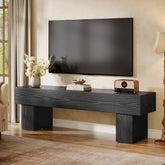Tribesigns Soporte para TV de 160 cm, Centro multimedia de estilo rústico para sala de estar y televisión. 3