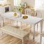 Tribesigns Mesa de comedor vintage, Muebles de comedor para 6 a 8 personas