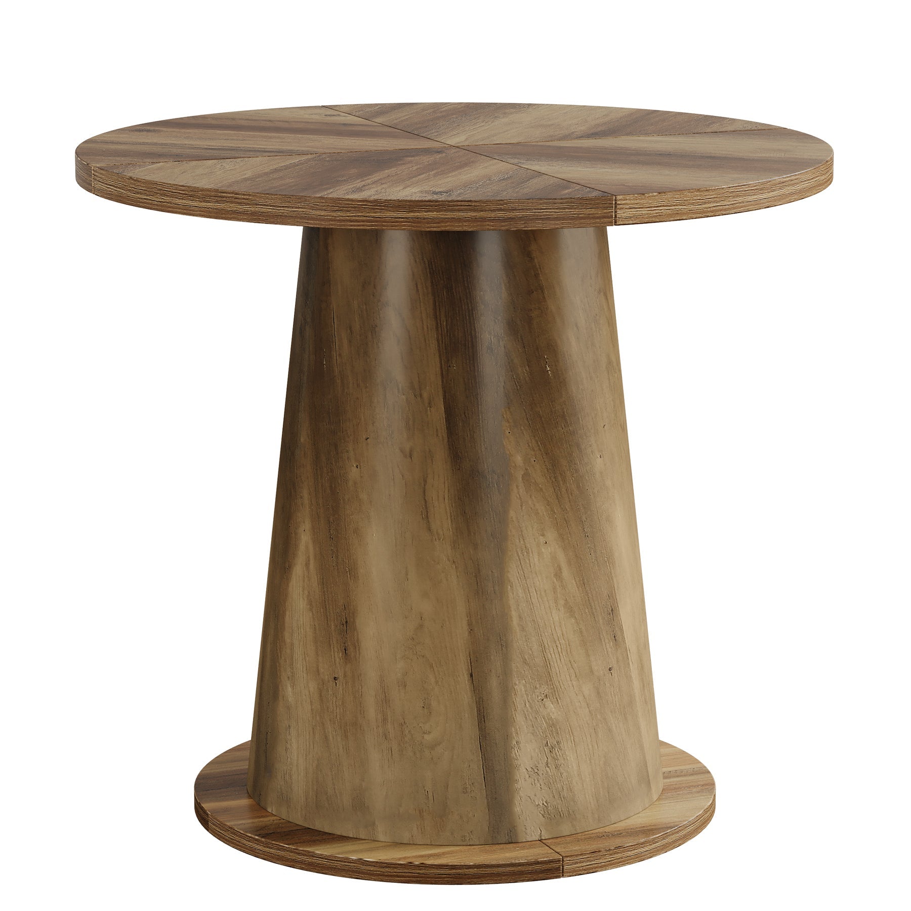 Tribesigns Mesa de comedor redonda para 2-4 personas, Mesa de cocina de 80 cm con base estable