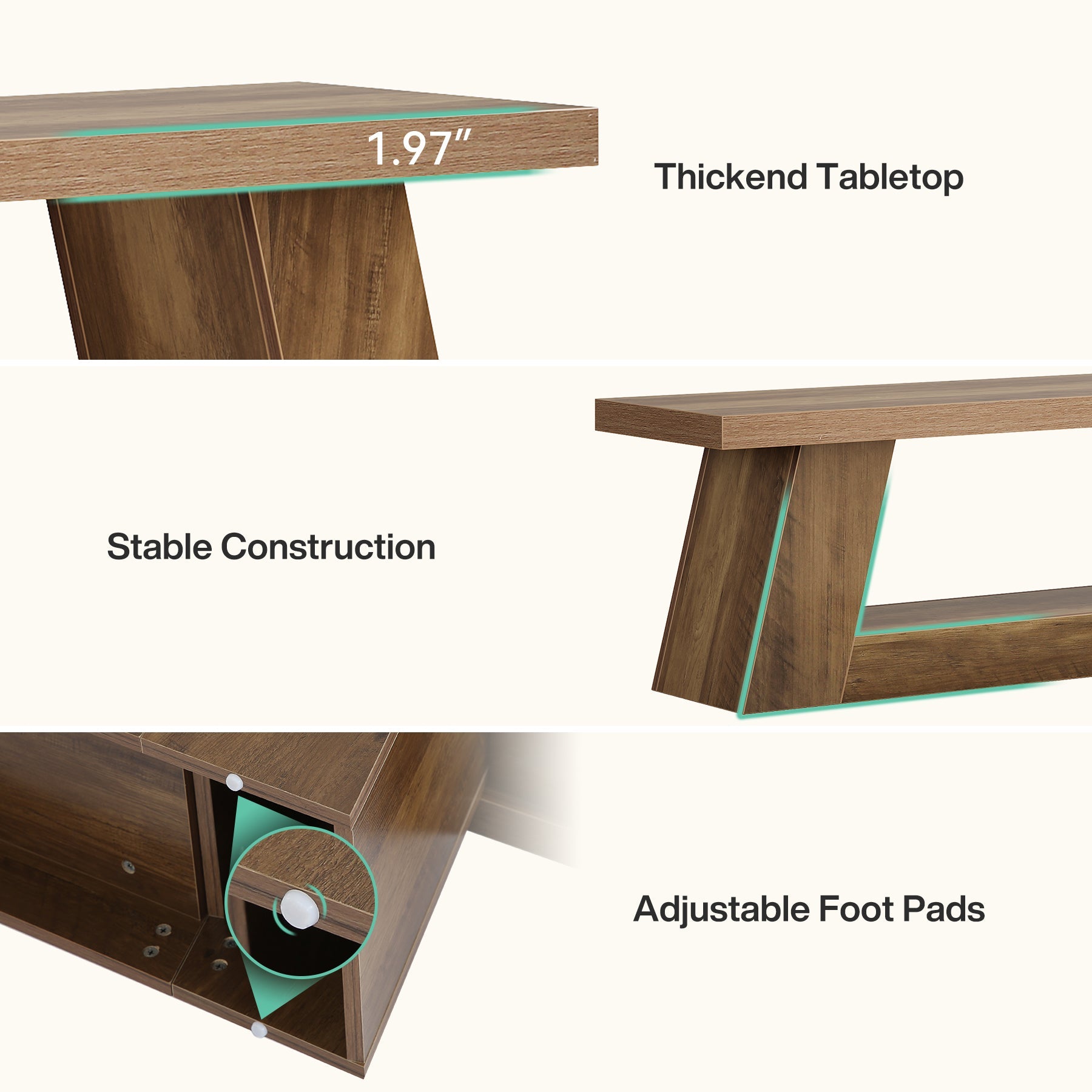 Tribesigns Mueble bajo para TV de 160 cm para televisores de 75 pulgadas, Consola multimedia rústica con estantes abiertos