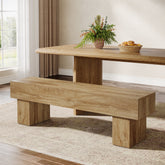 Tribesigns Banco de madera estilo granja de 160 cm para comedor 3