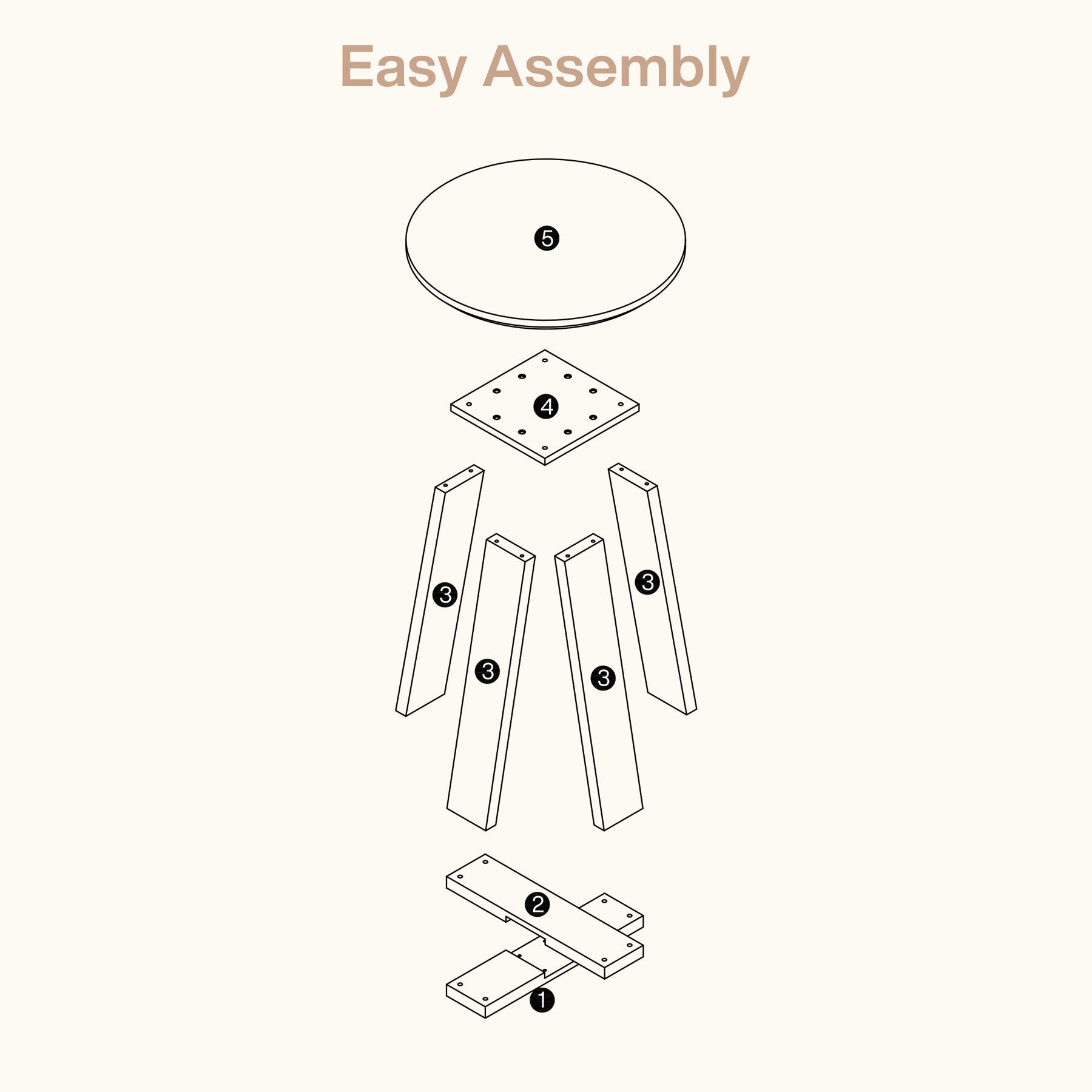 Tribesigns Mesa auxiliar redonda de 50 cm, Mesita de noche moderna blanca para salón y dormitorio