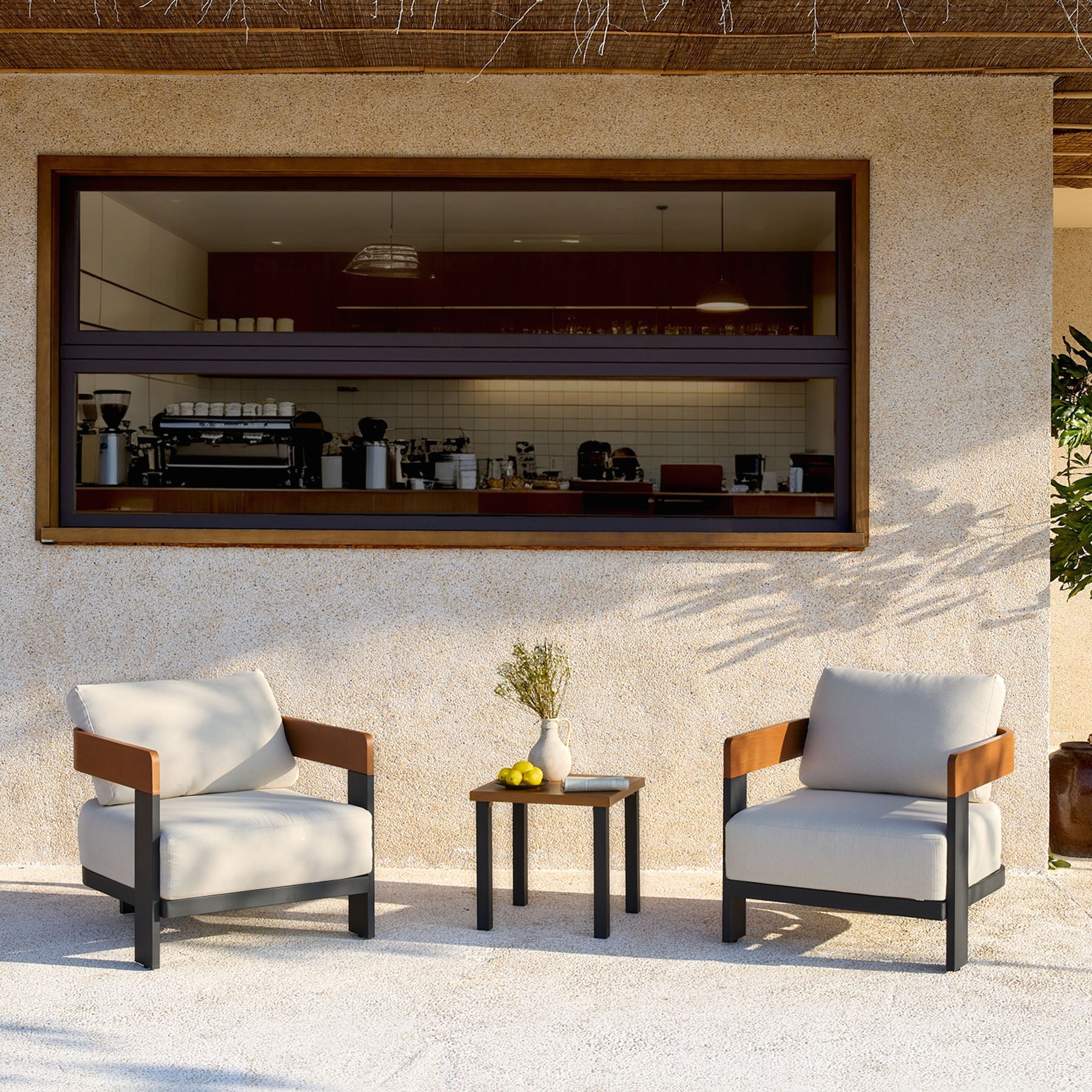 Tribesigns Tumbona de exterior, Sillón de patio con cojines y estructura de aluminio