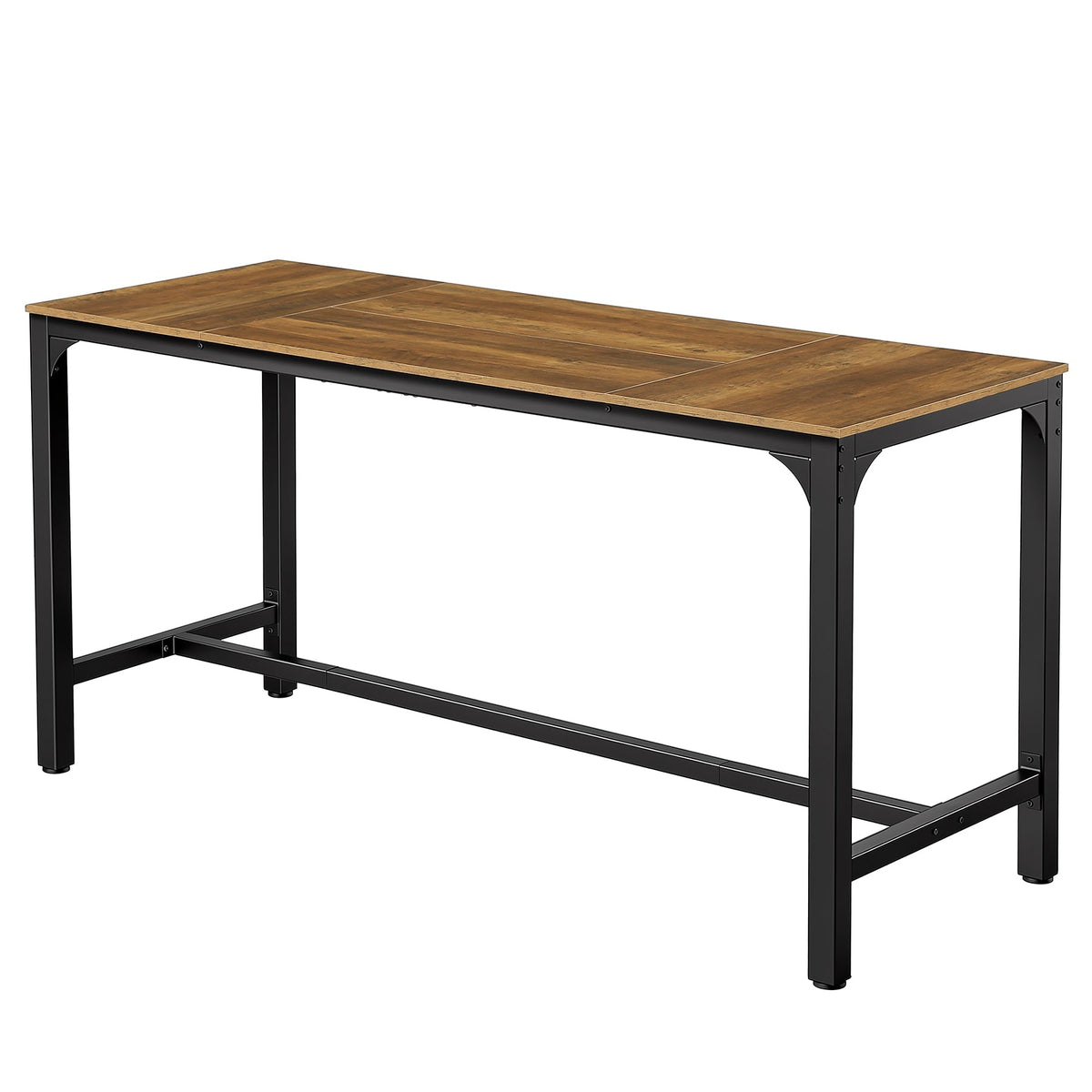 Tribesigns Mesa alta de 180 cm para 6-8 personas con estructura metálica y reposapiés