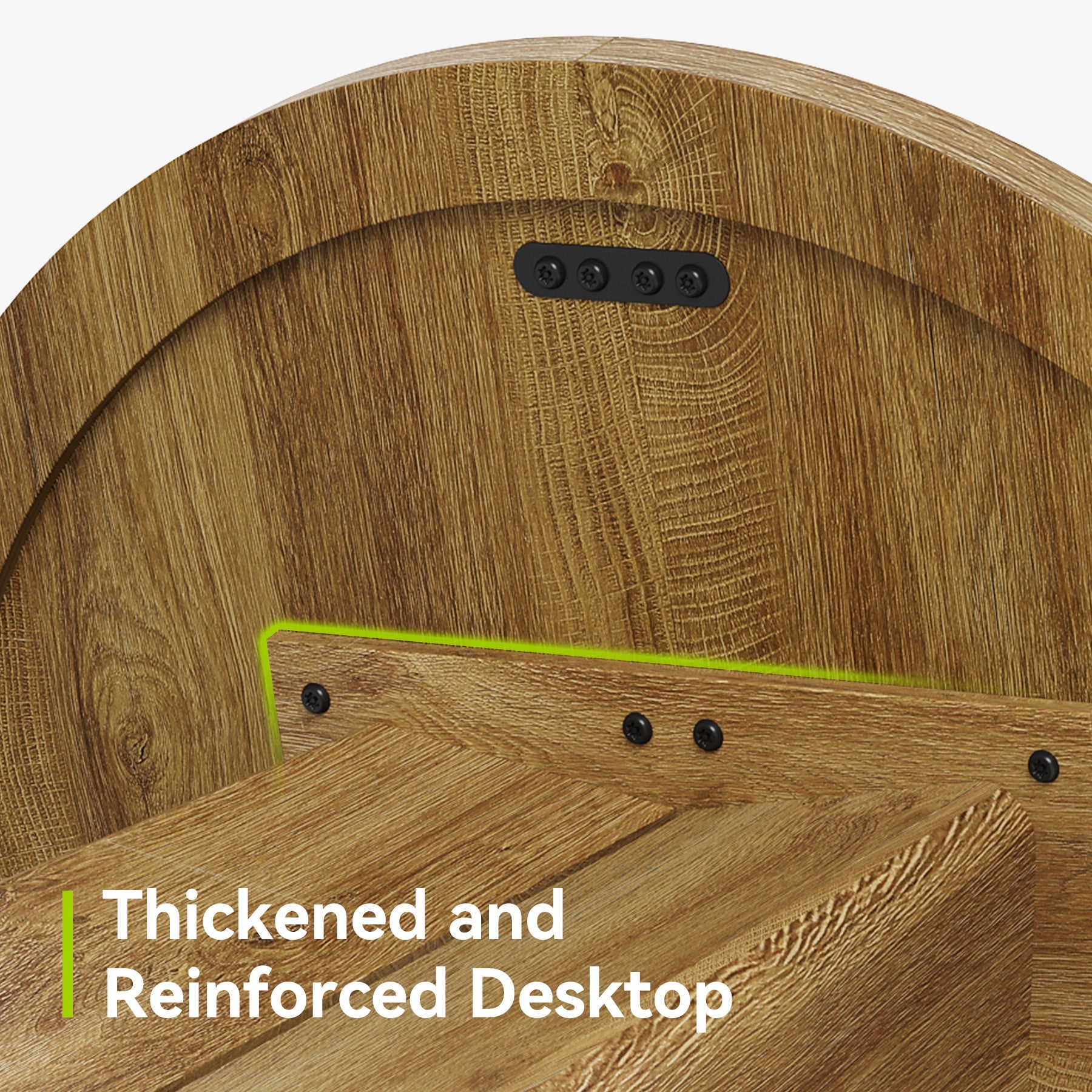 Tribesigns Mesa de comedor redonda de 80 cm, Mesa de cocina compacta para 2-4 personas de estilo rústico
