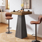 Tribesigns Mesa de bar de 102 cm de altura, Mesa cuadrada de pie para espacios pequeños con base estable 3