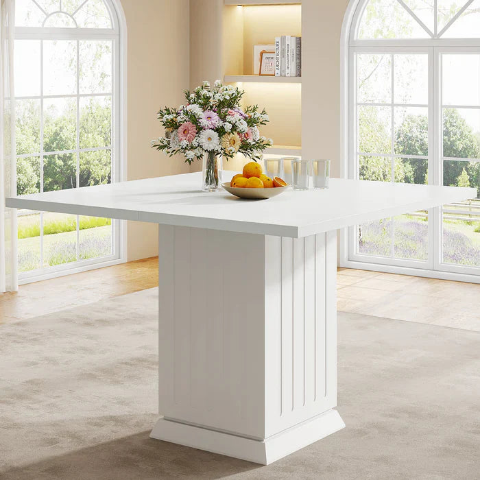 Tribesigns Mesa de comedor de 90 cm, Mesa de cocina cuadrada moderna para 4
