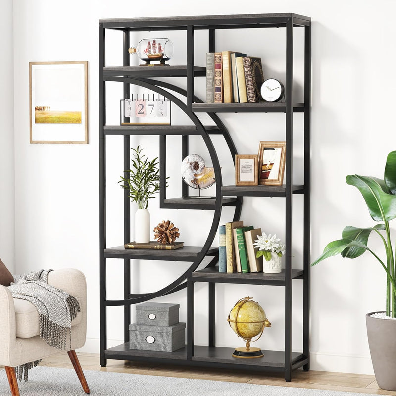 Tribesigns Librería Industrial Etagere de 5 Niveles, estantes Altos Independientes