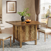 Tribesigns Mesa de comedor de 100 cm, Mesa de comedor cuadrada de madera para 4 personas 3
