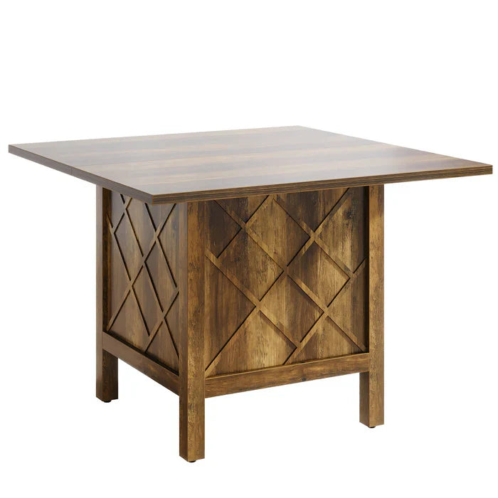 Tribesigns Mesa de comedor de 100 cm, Mesa de comedor cuadrada de madera para 4 personas