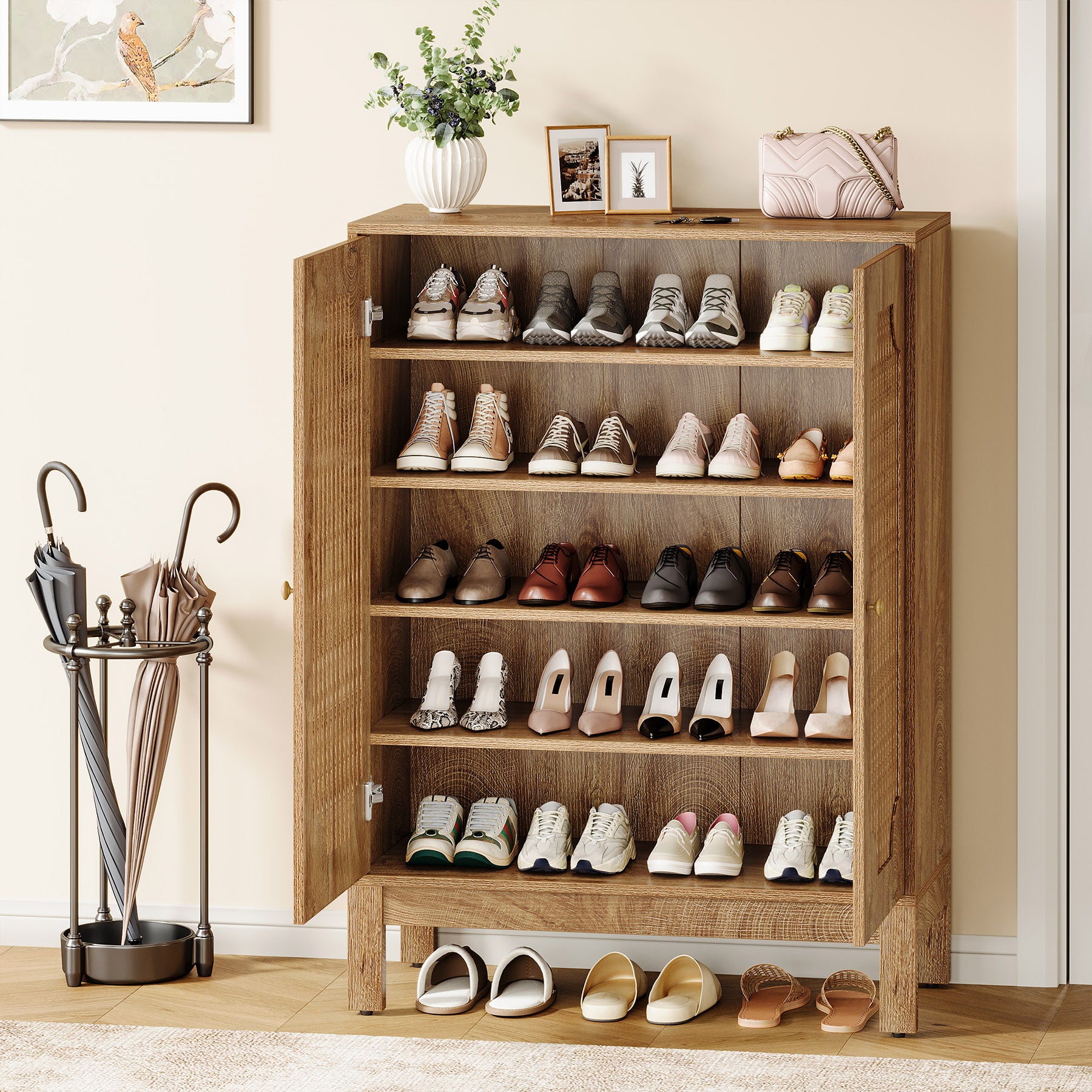 Tribesigns Zapatero de 6 Niveles con Puertas, Organizador de Almacenamiento de Zapatos