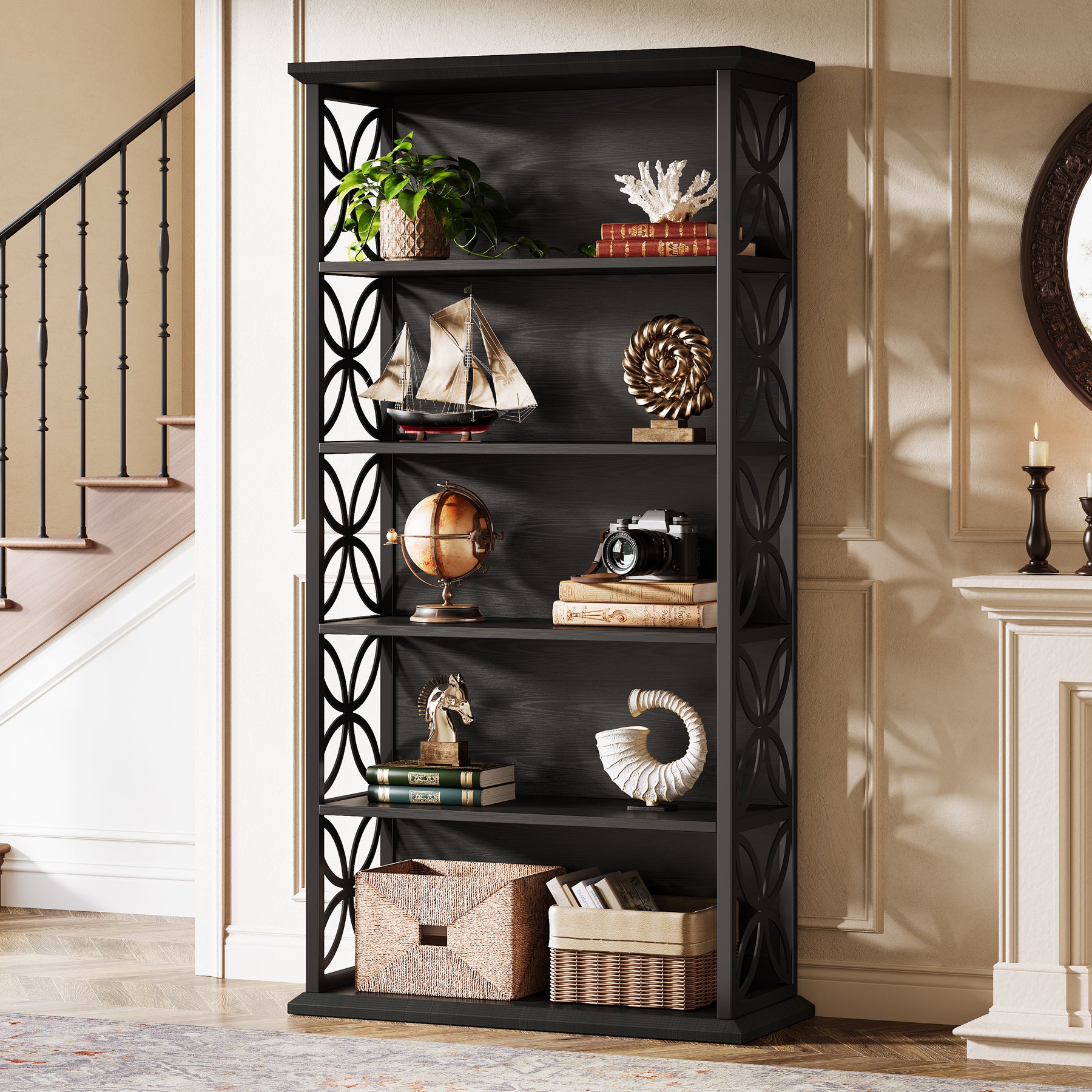 Tribesigns Estantería alta de 6 niveles, Estantería industrial con marco de metal