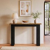 Tribesigns Mesa consola estrecha de 105 cm, Mesa de pasillo estilo industrial con estante de almacenamiento 3