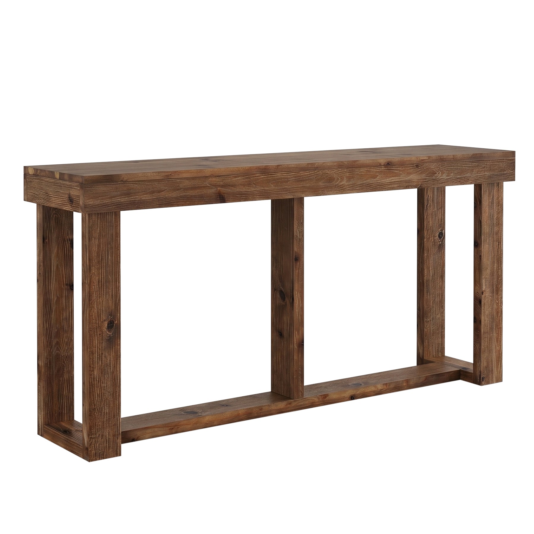 Tribesigns Mesa consola de madera maciza de 160 cm, Mesa estrecha de pasillo de estilo rústico para la entrada y el salón
