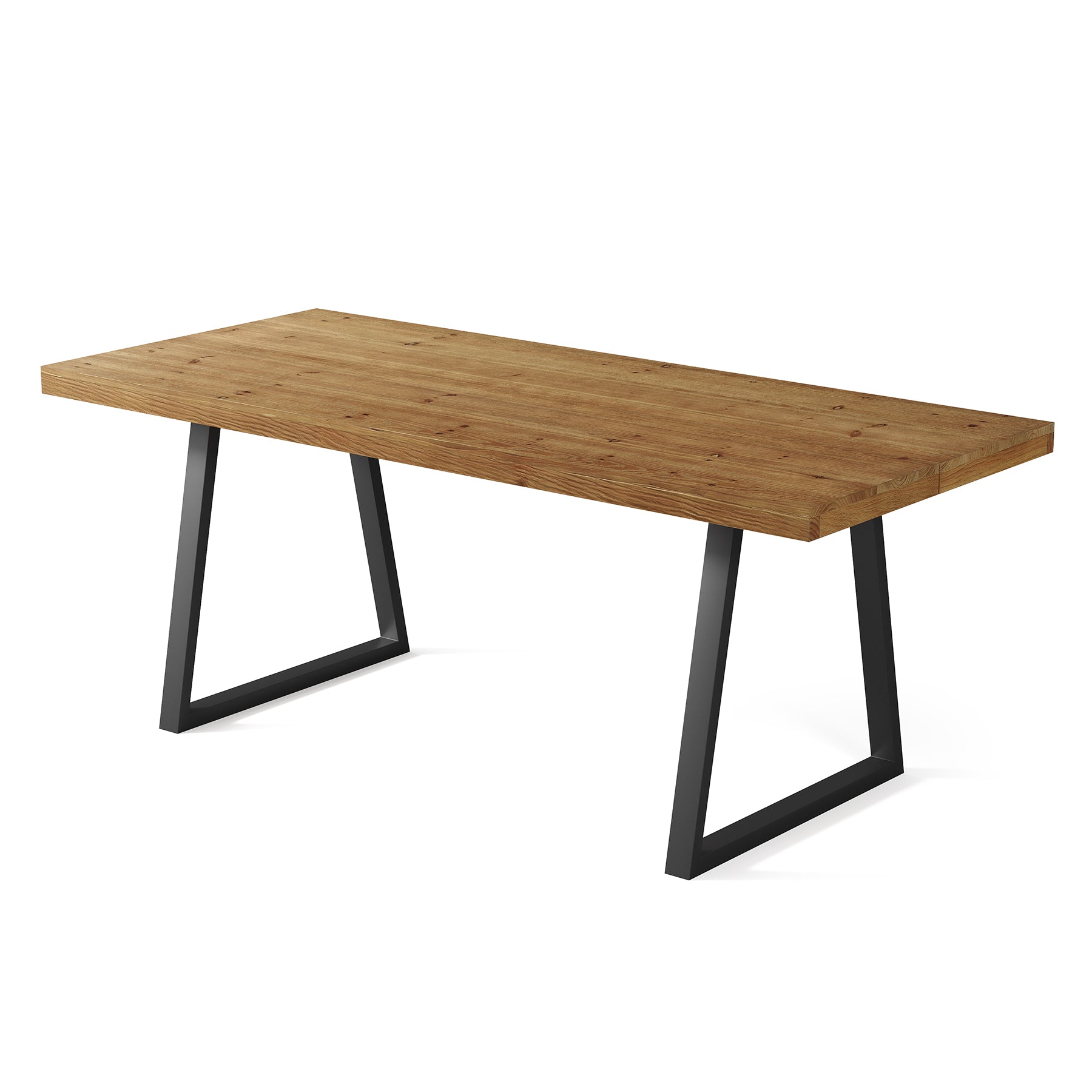 Tribesigns Escritorio industrial de 160 cm con tablero de madera maciza y patas de metal resistentes