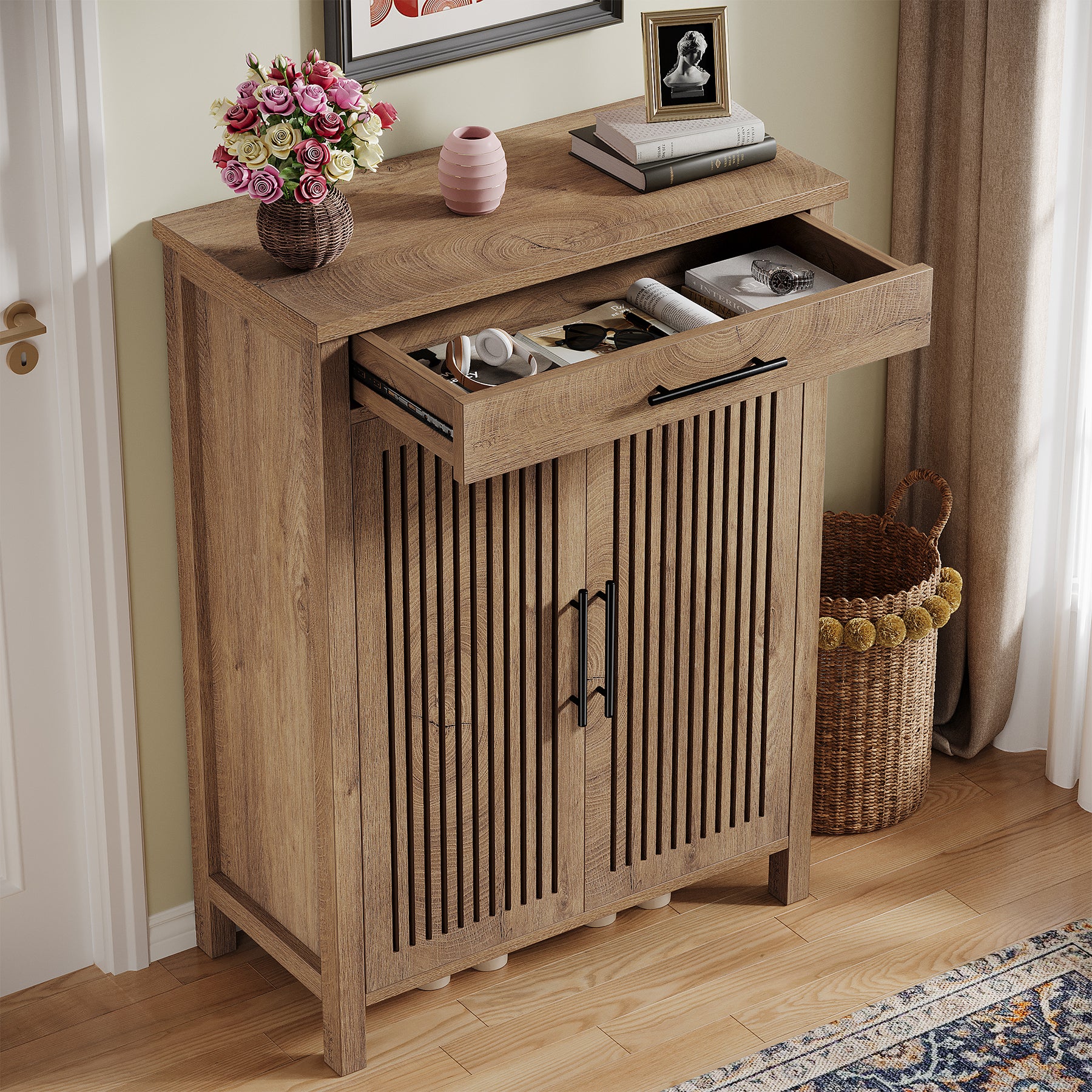 Tribesigns Zapatero de 5 niveles, Organizador de zapatero independiente con estantes ajustables