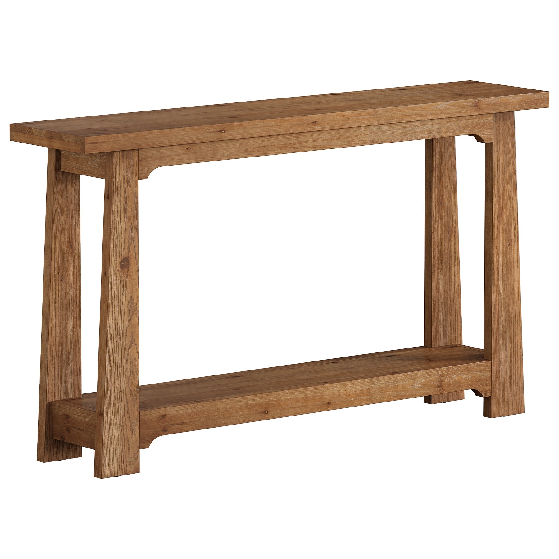 Tribesigns Massivholz Konsolentisch 140 cm mit Ablagefläche, schmaler Flurtisch aus Tannenholz