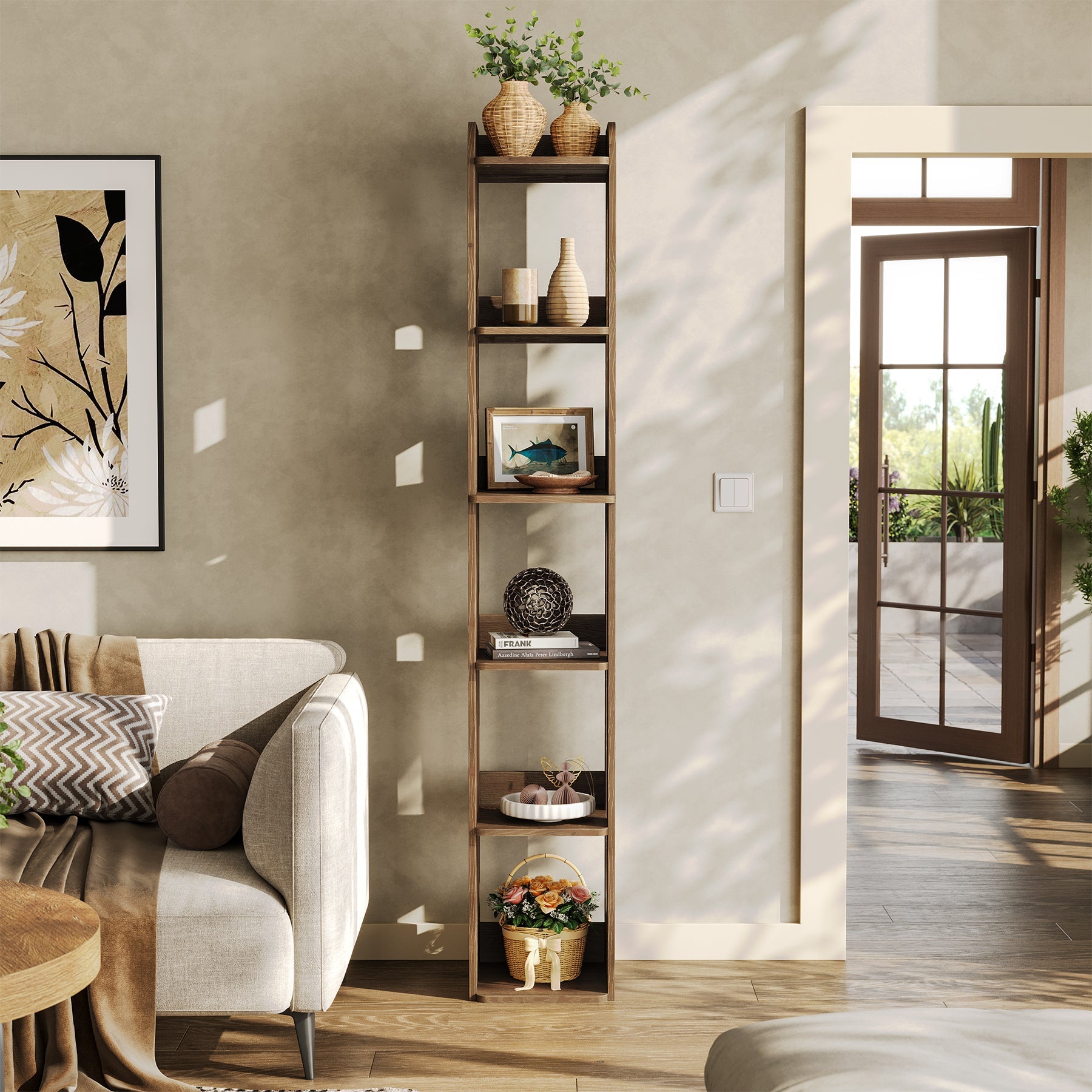 Tribesigns Zapatero independiente de 6 niveles de madera maciza, Organizador de zapatos estrecho