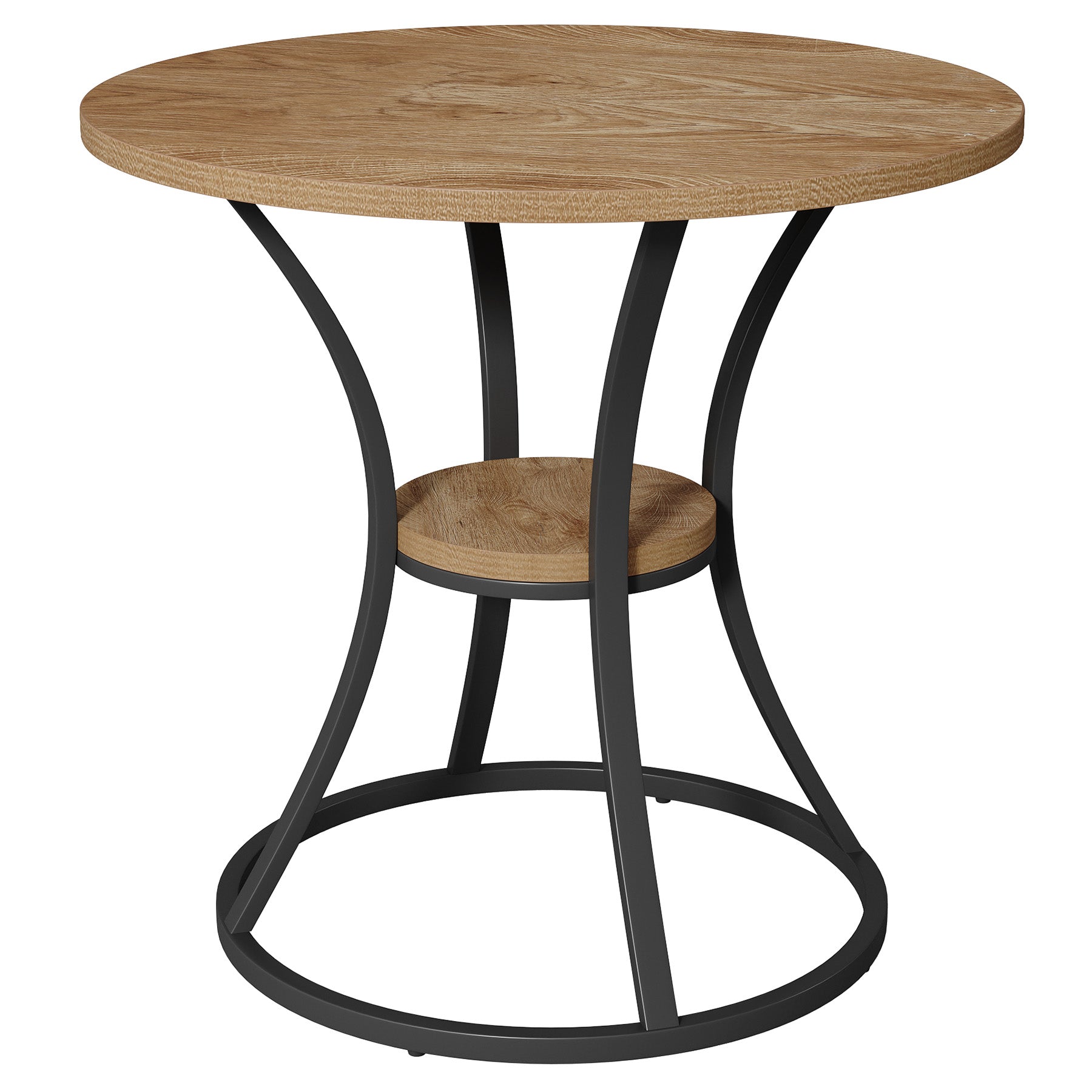 Tribesigns Mesa de comedor redonda, Cocina y salón de 80 cm para 2 a 4 personas