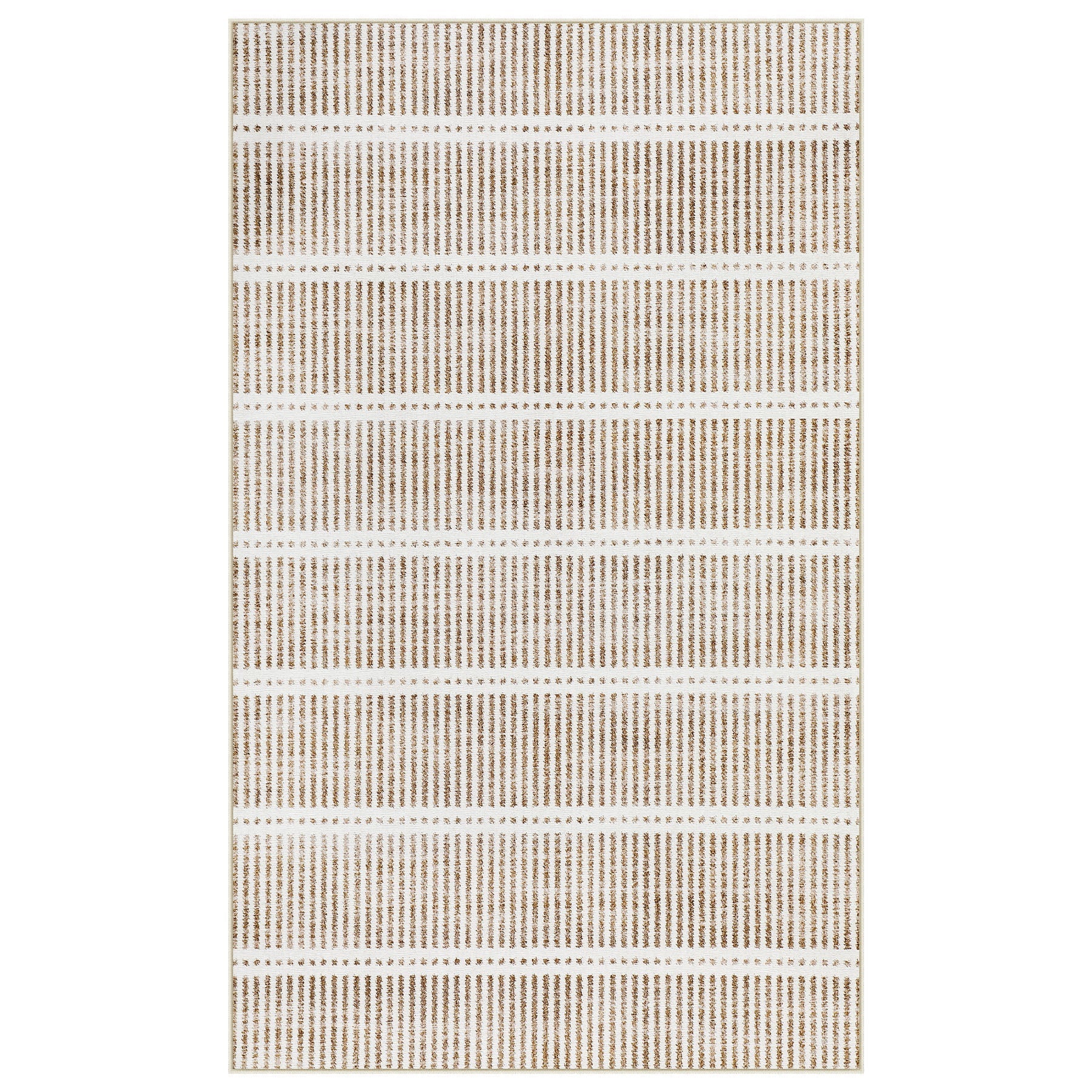 Tribesigns Alfombra lavable de pelo corto, 160 x 230 cm y 200 x 300 cm Ultrafina, diseño a rayas estilo granja (farmhouse)