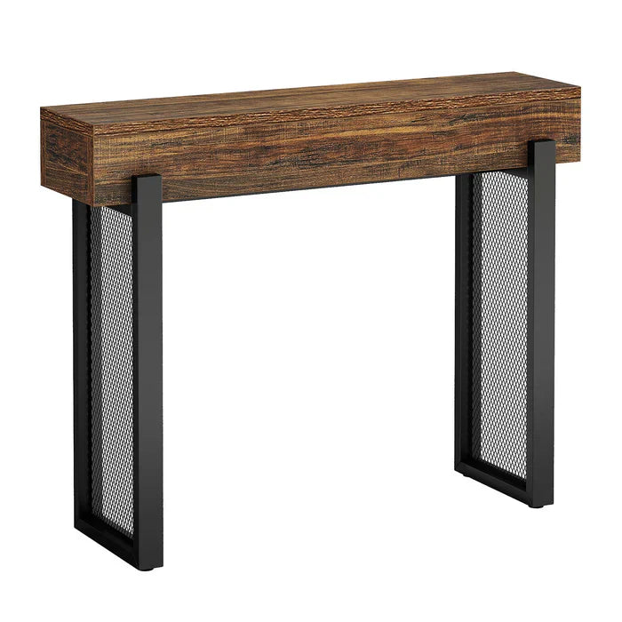 Tribesigns Mesa consola de 41",Mesa de entrada pequeña para sofá con almacenamiento