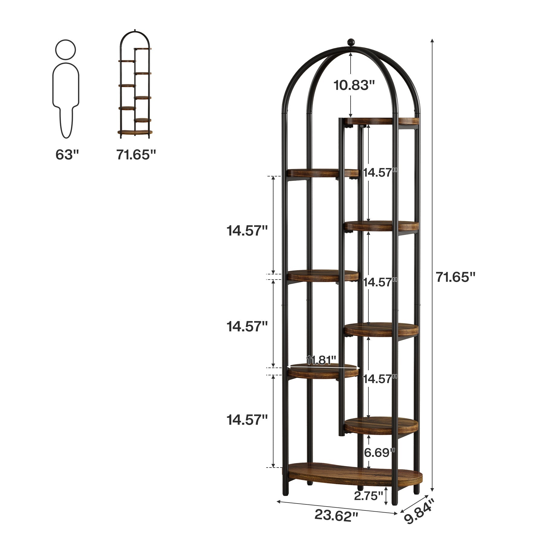 Tribesigns Soporte para plantas de 180 cm de altura con 8 estantes, Soporte para flores con capacidad para 10 plantas